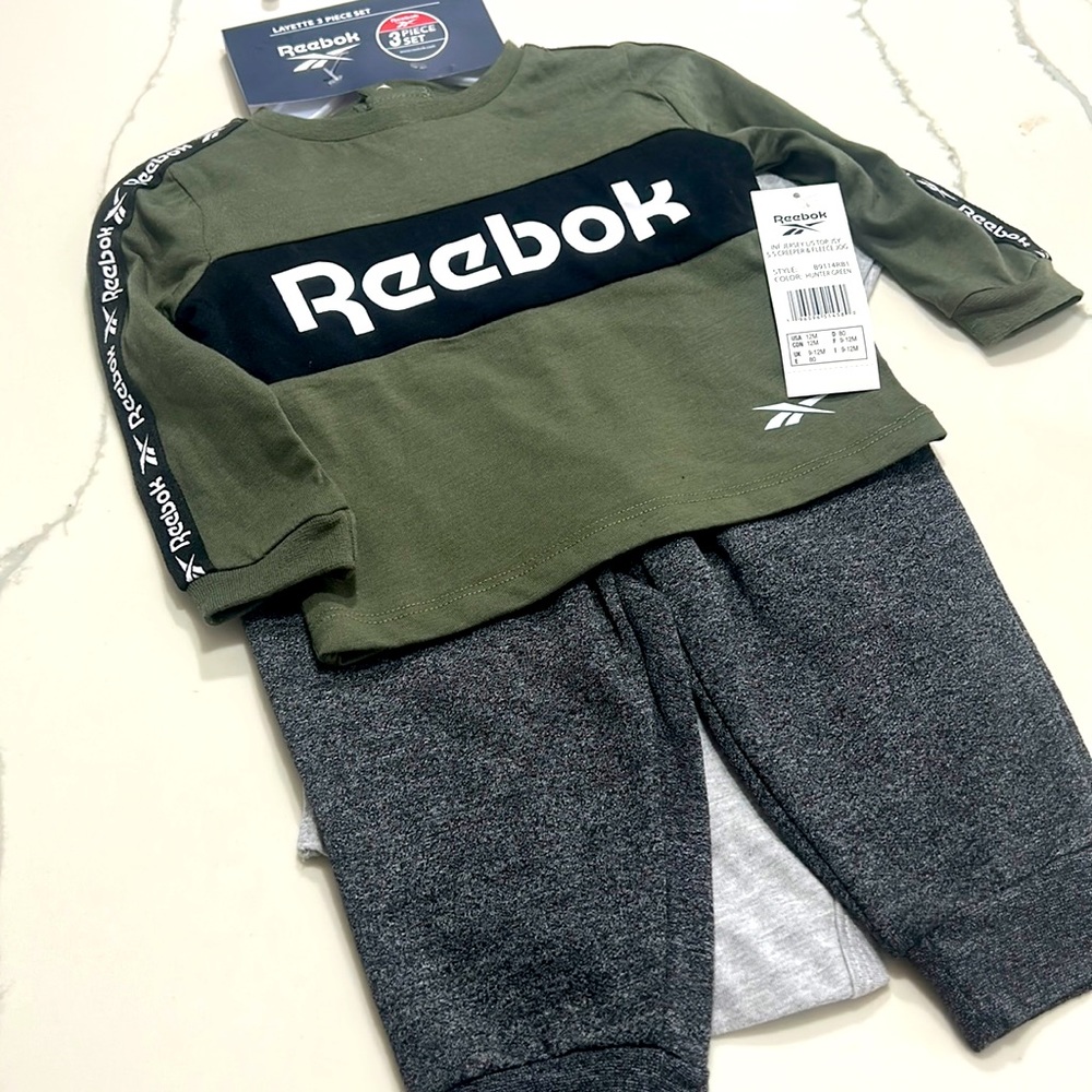 NWT Reebox 3 piece infant set